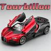 1:32 Scale Tourbillon Atlantic Model Supercar Toys Metal Diecast Pull Back Doors Opened Sound Light Birthday Sports Cars Gifts