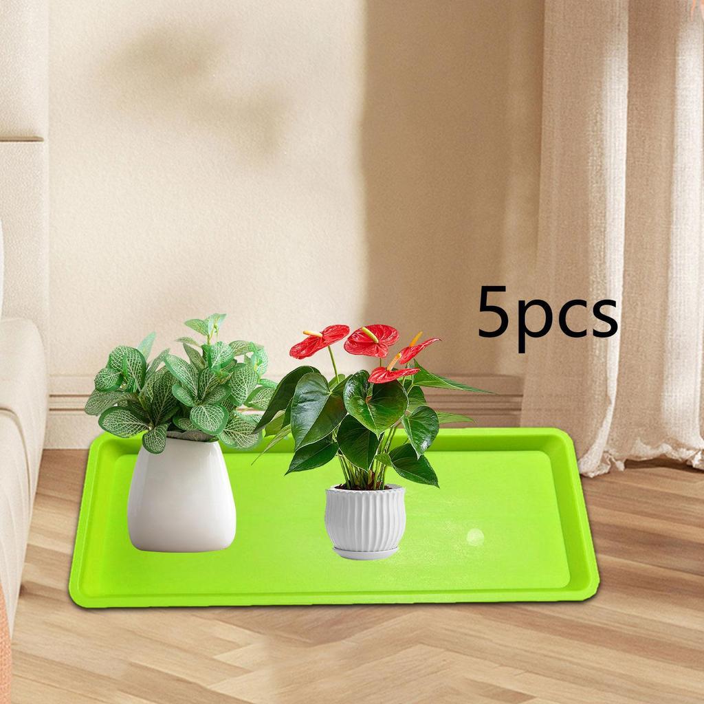 5Pcs Planter Saucer Trays Decoration Rectangular Multifunction Flower Pot Tray