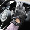 Deerskin Driver Gloves Men's Leather Unlined Single Layer Thin Hollow Breathable Motorcycle Riding Car Driving Spring and Autumn