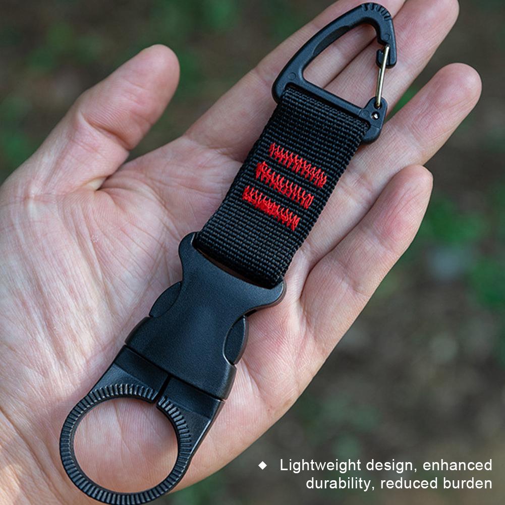 1 Pezzo Fibbia per Cinghia Porta Borraccia Appeso Clip Cintura Portatile Cinturino in Tessuto di Nylon per Campeggio all'Aperto Escursionismo Viaggi