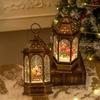 Christmas Decoration Crystal Lantern Portable Night Light Old Man Snowman Glowing Oil Lamp Christmas