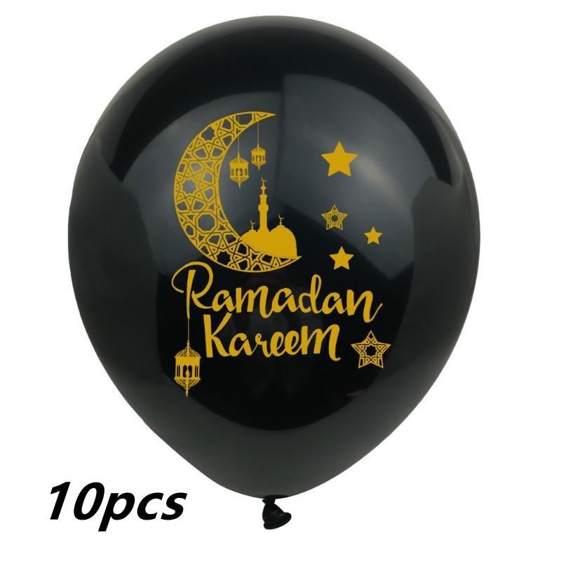 10pcs, 12 Inch Helium Balloons Ramadan Home Decor for Indoor and Outdoor Party Decorations