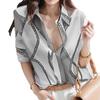 European-American Women's Printed Long-Sleeve Casual Shirt