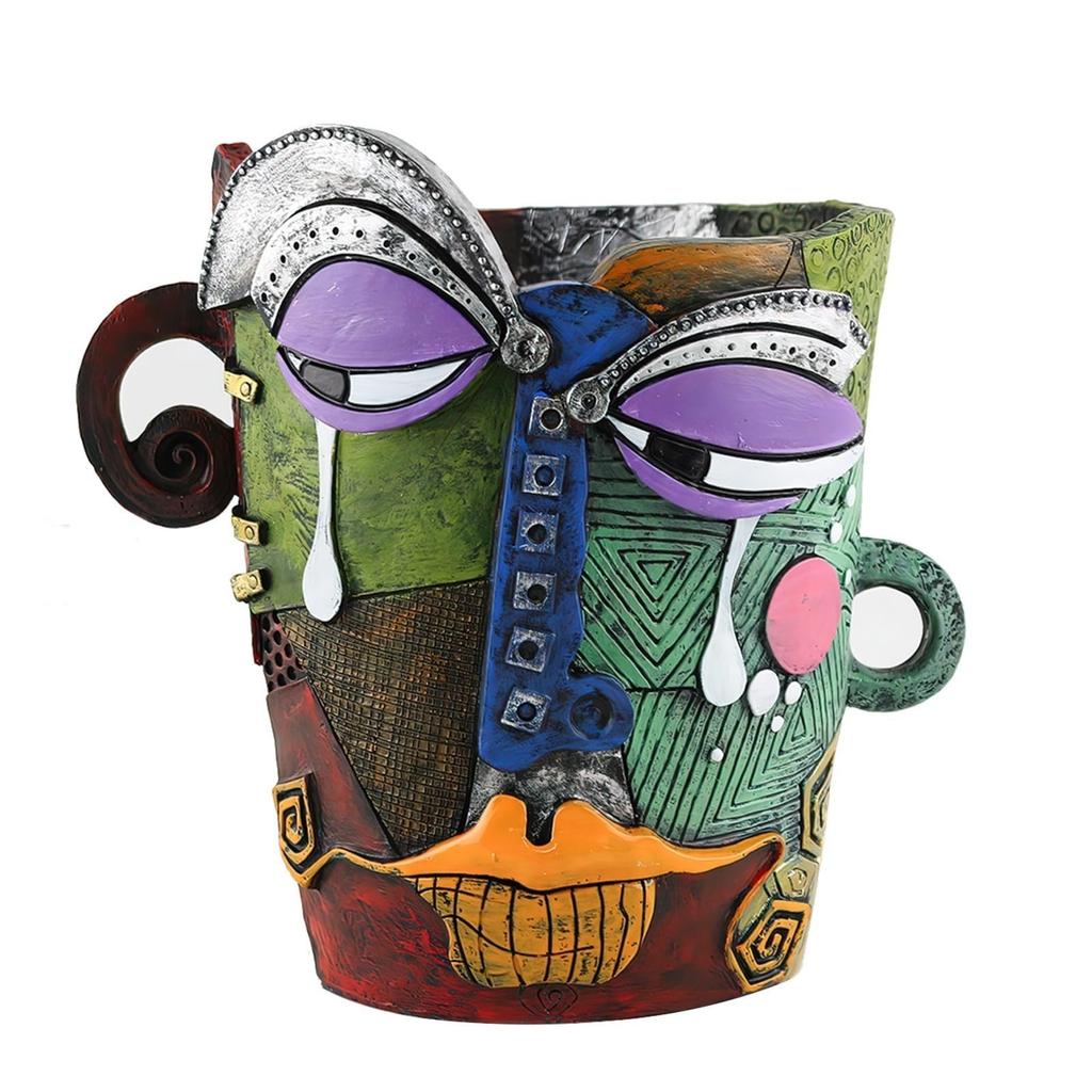 Fun Ornaments Abstract Human Face Flower Pot Fauvism Flower Arrangement Home Planting Flower Pot Ornaments