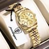 POEDAGAR Original Elegant Women Clock Luminous Waterproof Stainless Steel Women's Watches Date Business Quartz Ladies Wristwatch