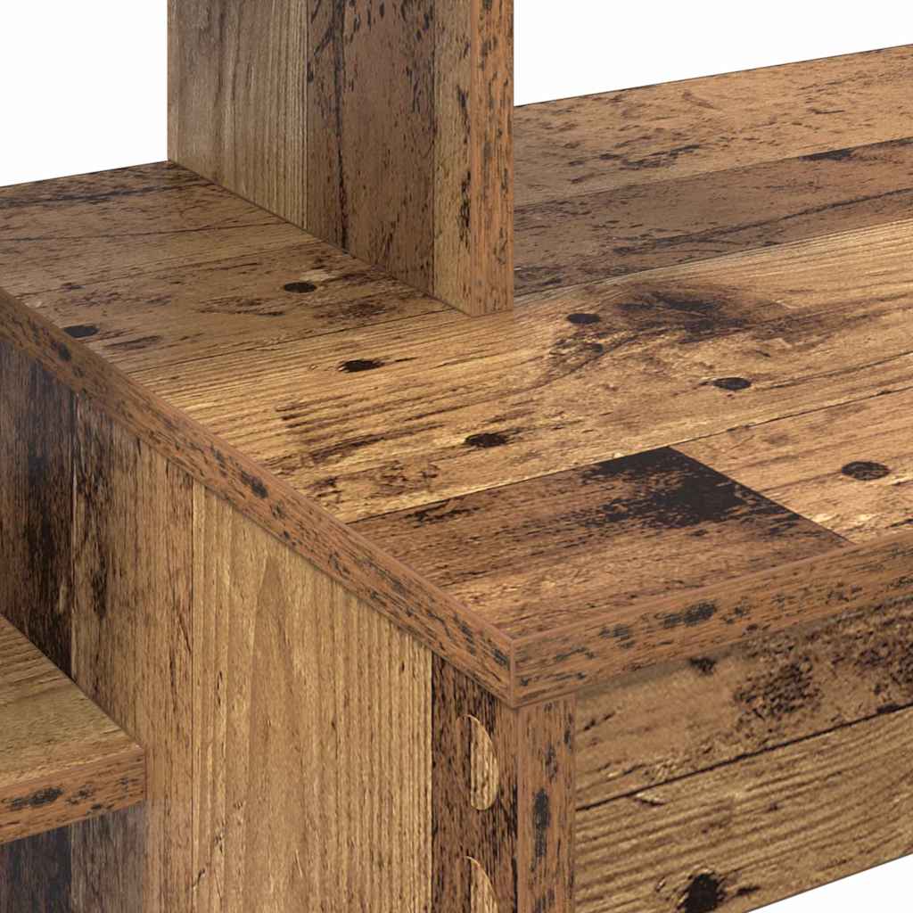 Desk with Shelf Reclaimed Wood Look 100 x 40 x 90 cm Engineered Wood