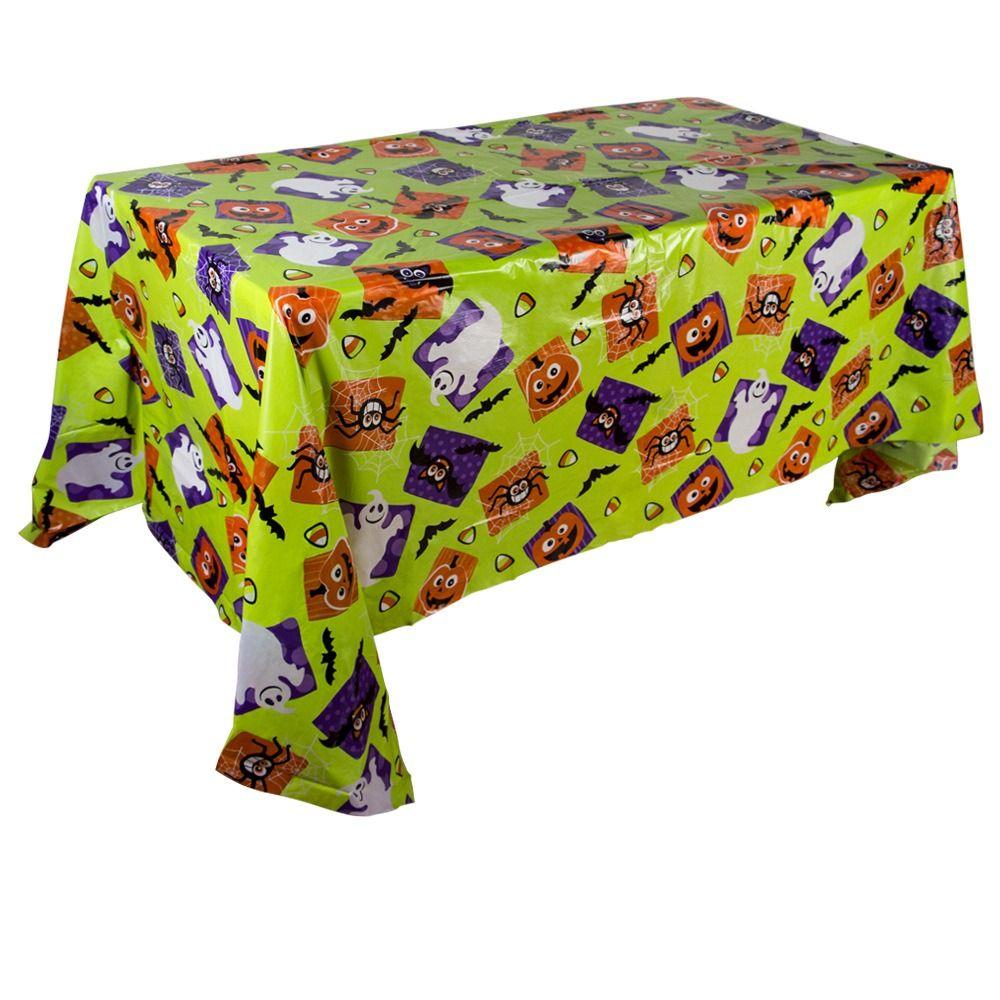 Pumpkin Ghost Bat Spider Snowman Dining Table Cover Disposable Tablecloth  Festival Party