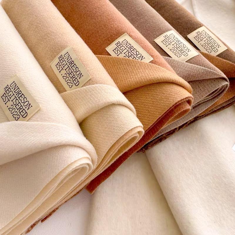 1PC Solid Color Warm 200x68CM Ladies Wraps Thick Shawls Large Scarf Soft Polyester Fiber