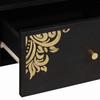 TV Stand with Shelf Black 100 x 33 x 46 cm Solid Mango Wood