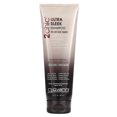 2chic, Ultra-Slick Shampoo, for All Hair Types, Brazilian Keratin + Moroccan Argan Oil, 8.5 Fl Oz (250 Ml)