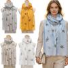 Sun Protection Headscarf for Summer Lightweight Scarf Women, Cute Bee Pattern Neck Scarf, Polyester Daily Commuting Soft Long Thin Shawl Wrap