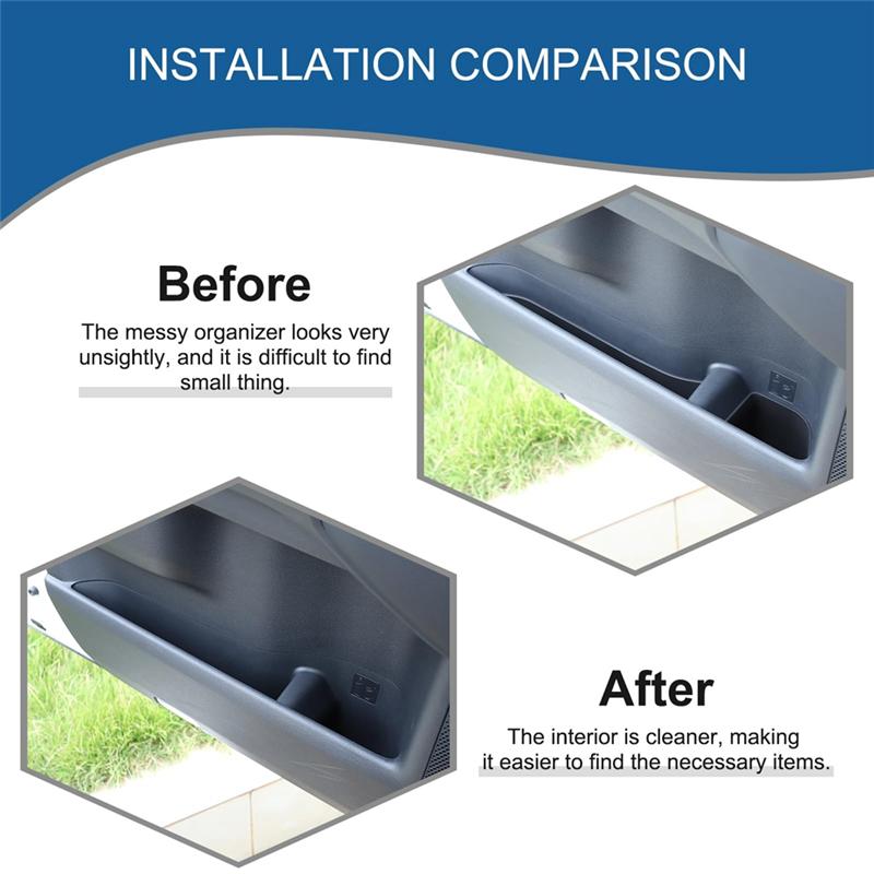 BT-Front Rear Door Side Storage Box Organizer Tray For Toyota Land Cruiser Prado 250 J250 LC250 2024 2025 Accessories