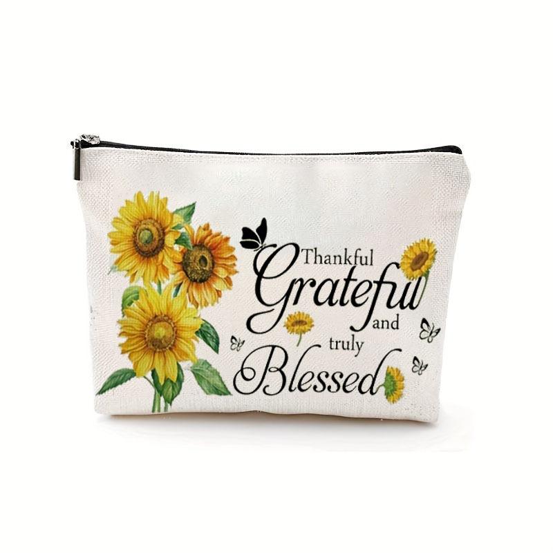 Spring Flowers, Waterproof, Makeup Bag, Coin Purse, Stationery Bag, Toiletries Bag, Portable, Zipper Storage Bag