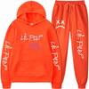 Mens Streetwear Hooded Sweatshirt Pants Set Casual Outfit Trendy Urban Style