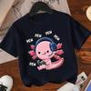 2026 Axolotl Kawaii T Shirt Kid Summer Fashion T Shirt Children Streetwear Boba Axolotl Anime Casual Child Clothing Tshirts