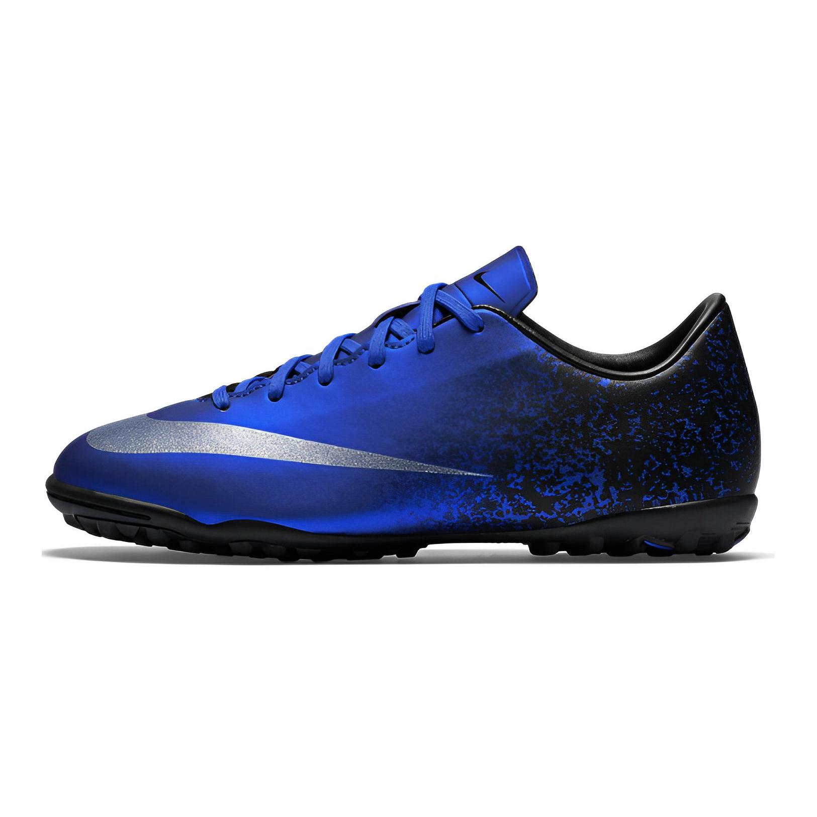 

New Nike Mercurial Victory 5 CR7 TF Slip Resistant Cushioning Low Top Kids Soccer Shoes Blue Black Kids 684853-404 37.5