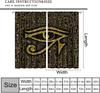 Ancient Egyptian Curtains Eye Horus Golden Hieroglyphs Print Window Treatments Living Curtain Vintage Made Of Polyester Washable