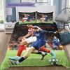 Arsenal VS Paris Football Match Scene 3Pcs Bedding Set, Duvet Cover with 2 Pillowcases, Soccer Fan Bed Linens, No Comforter No Pillow Core