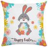 Home Decoration Easter Pillowcase Cute Rabbit Egg Print Pillowcase Living Room Sofa Cushion Cover Bedroom Room Decoration