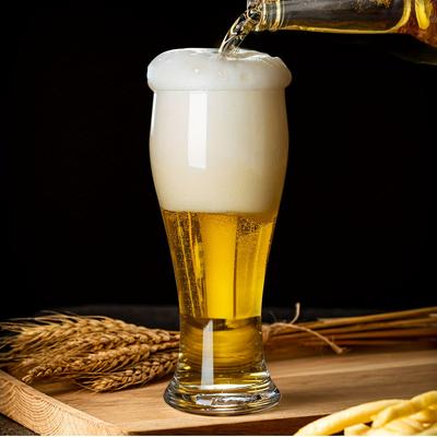 Eco-Chic 6pc Beer Glasses Set with Straws & Cleaner Brush - Perfect for Summer Parties Everyday & Special Occasions