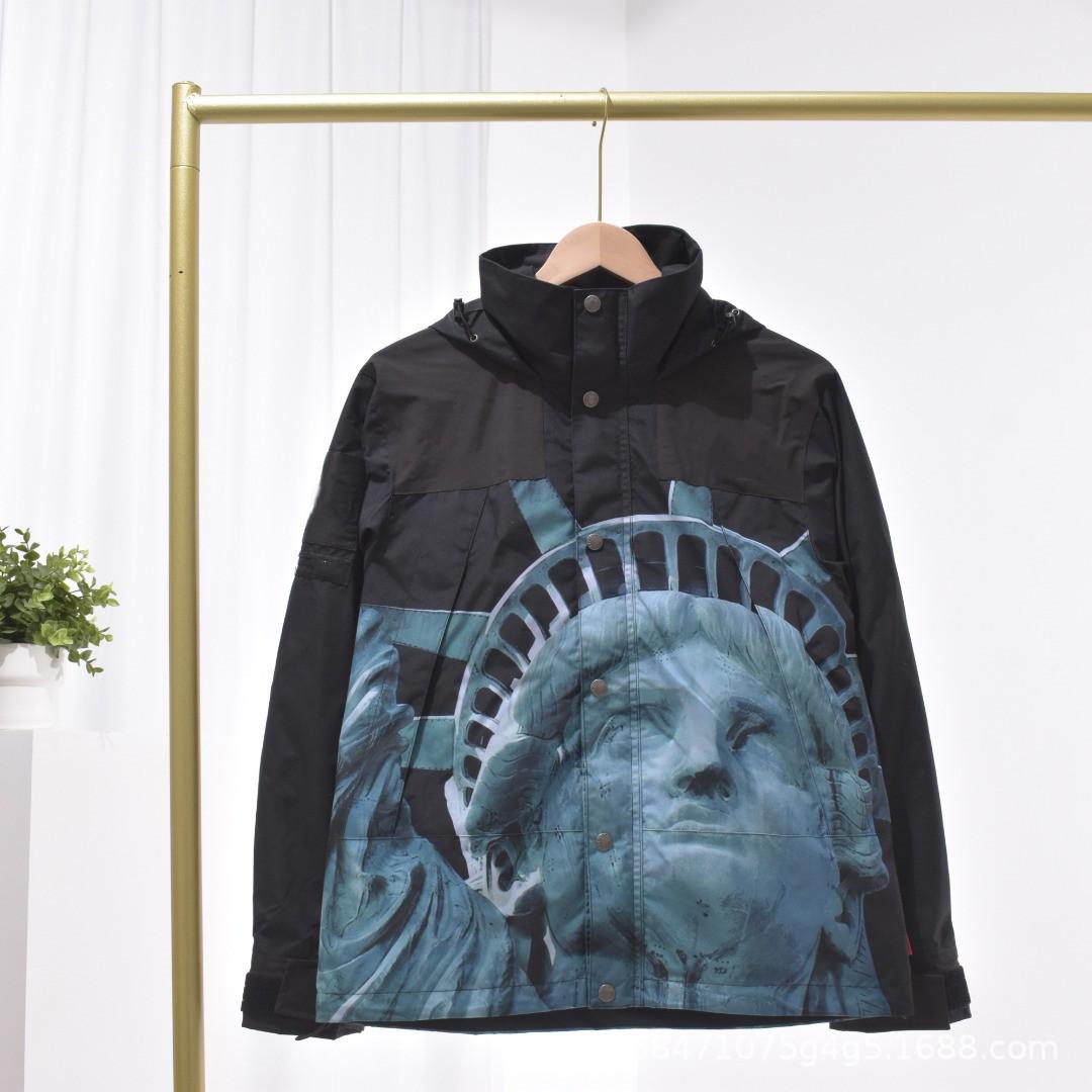 

Ветровка «Статуя Свободы» 1990 года: Унисекс куртка для улицы с проклеенными швами Extra Extra Large