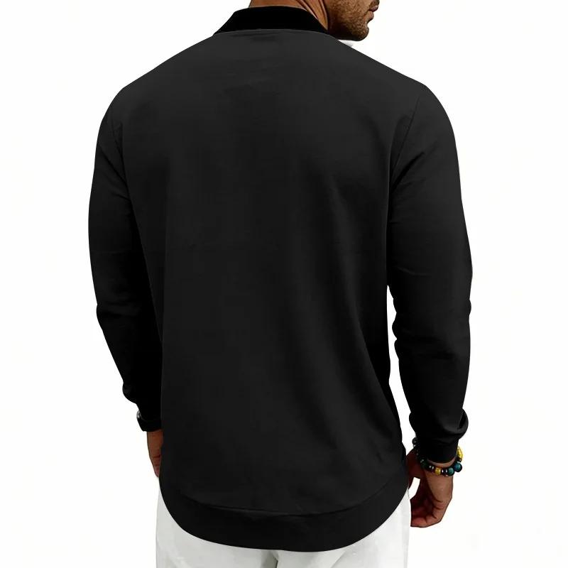 Herren Einfarbige Baseballkragenjacke Lässige Reißverschluss-Bomberjacke Leichter Streetwear-Mantel für Frühling Herbst