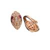 Exquisite Violett-Gold-Plattierte Roségold-Inlaid Zirkon Schlangenohrringe für Damen Luxus Persönlichkeit Koreanische Version Von Farbe Gold Ohrstecker