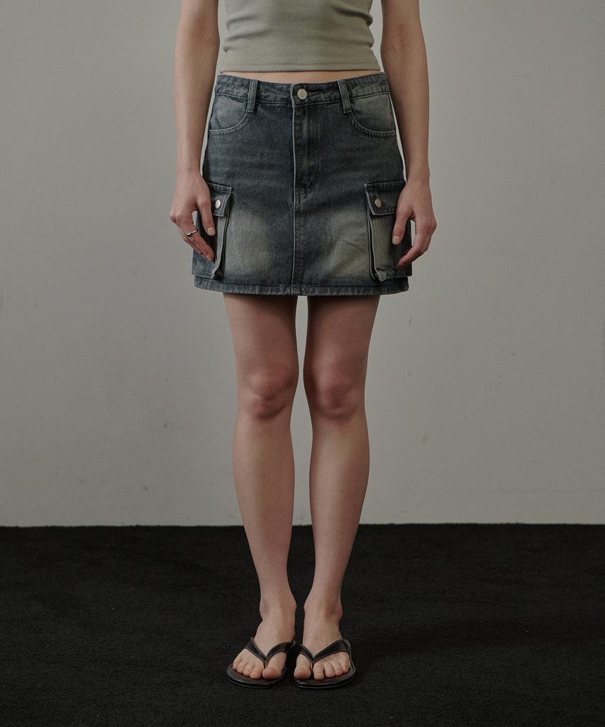 Pandora Fit Elga Cargo Denim Skirt