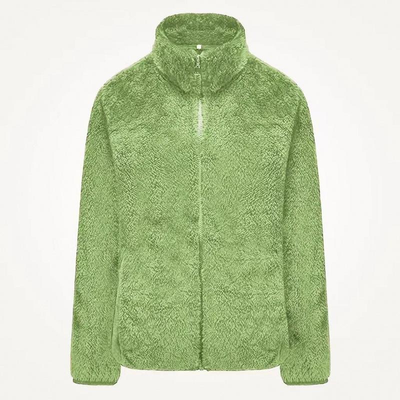 Autumn and Winter Coral Velvet Jacket for Women, Flannel Double-sided Fleece Jacket for Women, Warm and Thickened Jacket, Double-sided Fleece Lining