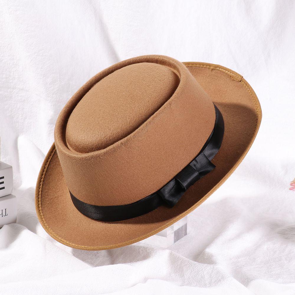 Abito Vintage Autunno Inverno per Performance Teatrale Festa da Ballo Cappello da Cowboy a Tesa Larga in Lana Cappello Panama Fedora Cappello Jazz