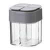 Spice Seasoning Container Transparent Portable 4-in-1 BBQ Condiment Storage Box 4 Compartment with Lid Camping Accessories