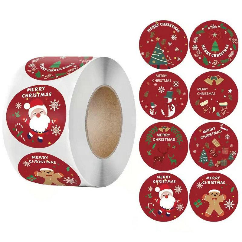 Children'S Christmas Gift Label Stickers School Teachers Commended Students Reward Self-Adhesive Decorative Gifts Series
