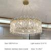 Nordic Luxury Living Room LED Crystal Light Living Room Bedroom Dining Room Chandelier Gold Glossy Ring Design Lighting Fixture