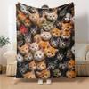 Cute Cats Print Flannel Blanket High Quality Warm Comfortable Cover for All Seasons Perfect for Gifts Home Decor