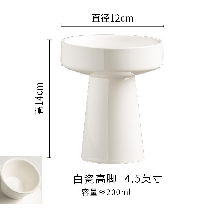 Japanese Tall Dim Sum Plate Restaurant Chinese Pastry Plate Household Afternoon Tea Plate Banquet Tableware Tray Cold Vegetable Bowl