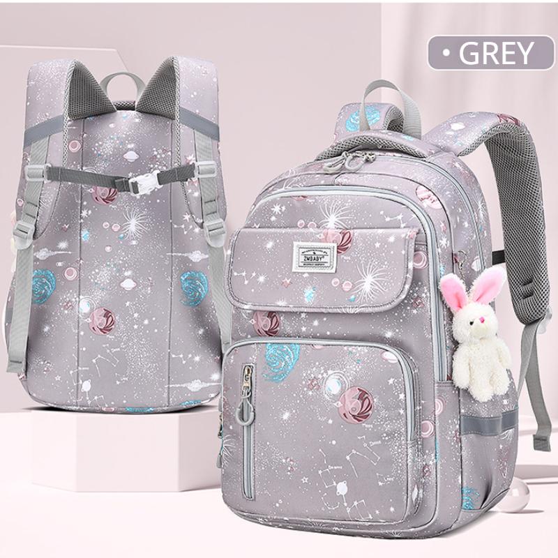 Nylon Waterproof Schoolbags for Girls Elementary School Students Grade 1 3 6 Cute Light Casual Backpack Spine Protaction Book Bag