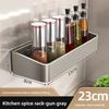 Modern Kitchen Wall Mount Spice Rack With Stainless Steel Shelves For Home Use