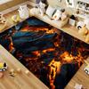 Flame Lava Stone Cartoon Pattern Living Room Bedroom Carpet Bedside Floor Mat 15 Size Kid's Room Cloakroom Play Mat Area Rug