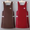 Fashionable Slim Waistcoat Apron Waterproof Waist Strap Apron Solid Color Oil-Proof Cooking Baking Uniform Breathable