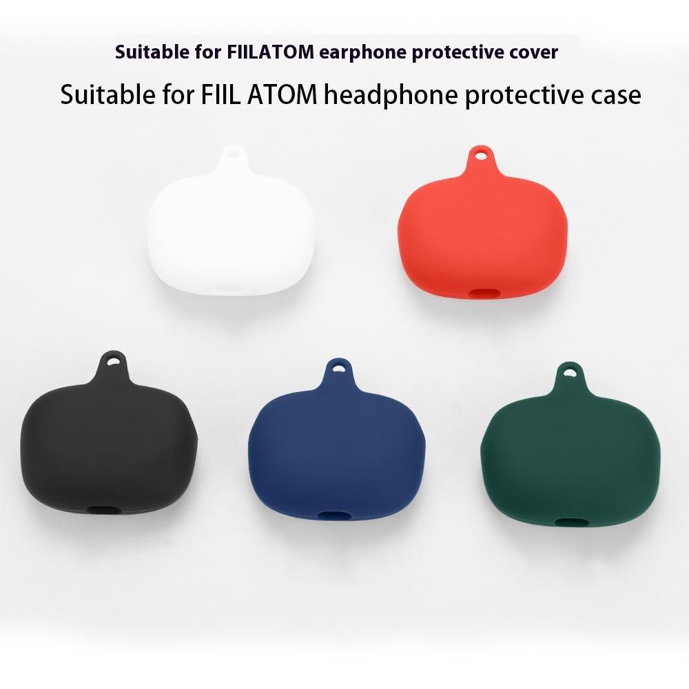 For FIIL ATOM Protective Case Bluetooth-Compatible Earbuds Silicone Cover with Hook