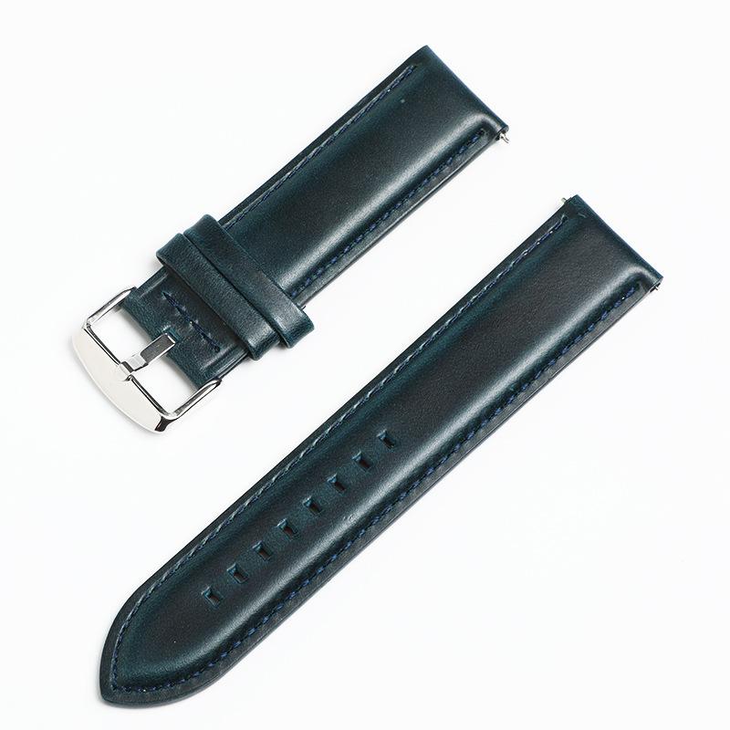 Oil Wax Leather DW Strap First Layer Cowhide Retro Real Cowhide Smart Strap Universal Quick Release Switch