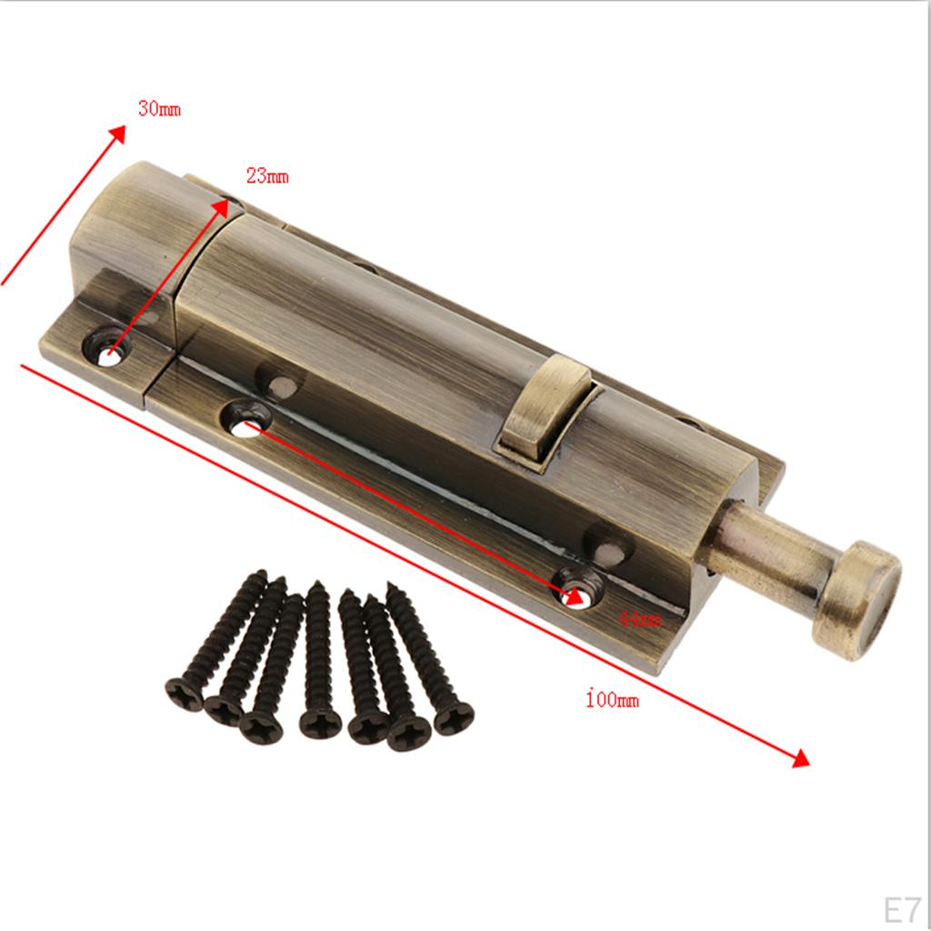 Slide Latching Bolt Gate Latches Safety Door Lock Brushed Finished