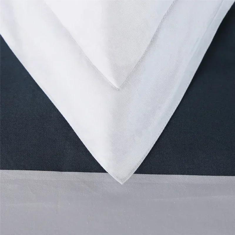 Hotel Linen All Cotton Set Minimalist Stripes Comfortable Breathable Beds Sheets Duvet Covers Pillowcases Star Rated Bedding Set