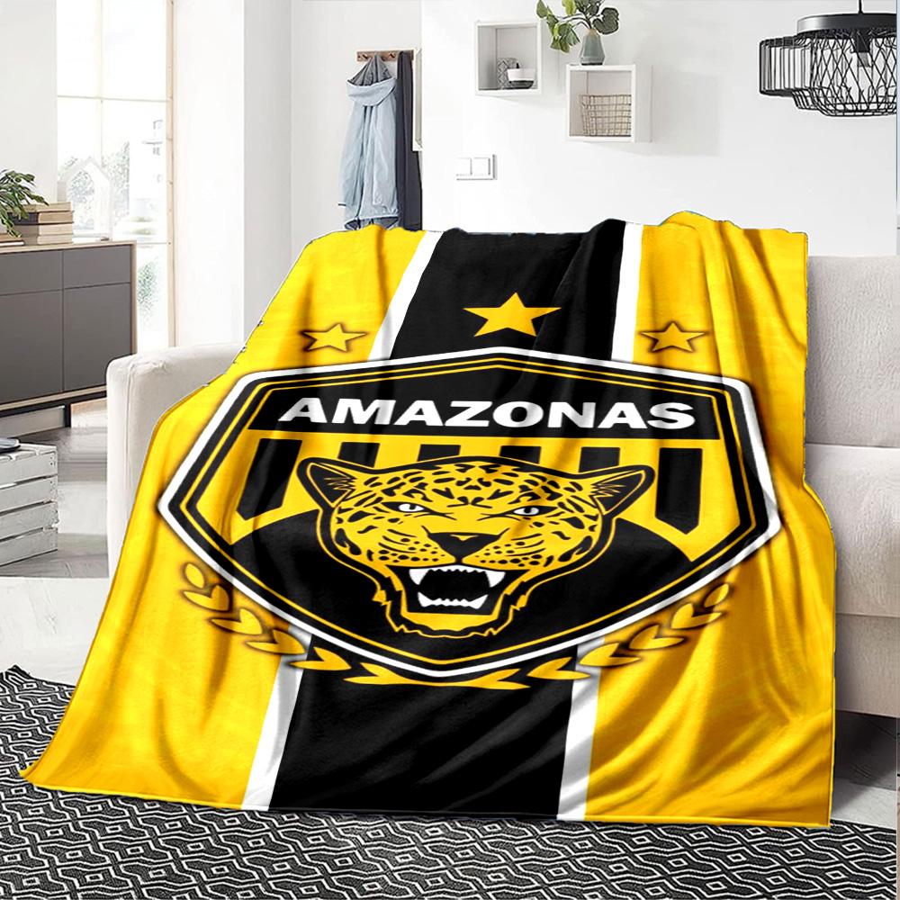 AMAZONAS FC Print Flannel Blanket High Quality Warm Comfortable Cover for All Seasons Perfect for Gifts Home Decor