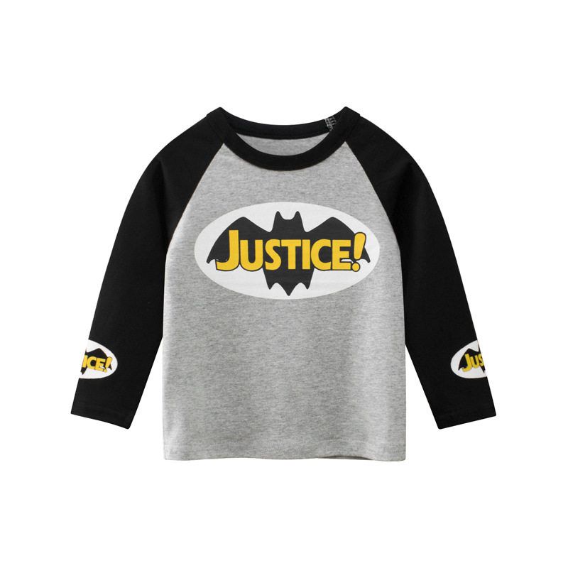 27Kids Korean Style Long Sleeve Cotton Base Shirt Kids Clothes Gray 140