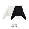 2025 Spring Women's European & American Style Fashion Versatile Ball Sleeve Knit Sweater