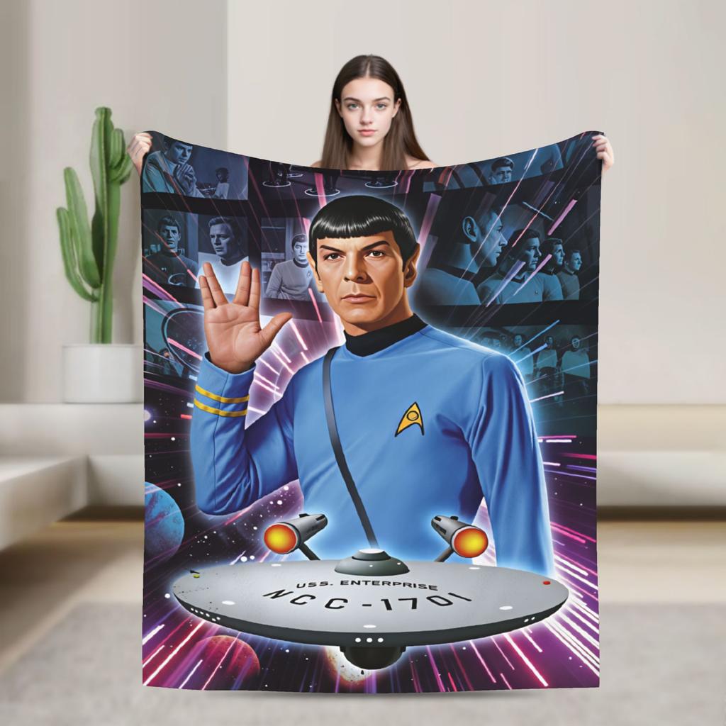 Soft Warm Blanket Travel Office S-Star T-Trek Ship Movie Throw Blanket Flannel Bedspread For Living Room Print Sofa Bed Cover