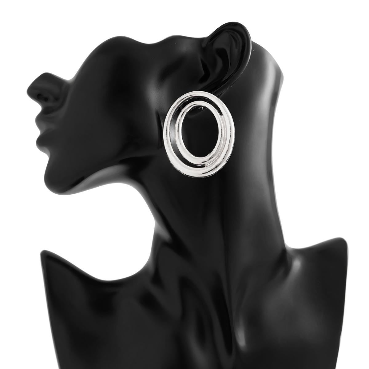 

Премиальные серьги персонализированные преувеличенные круглые серьги геометрические полые взрывные ювелирные серьги