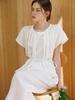 MOMET Franc Linen Blouse & Pants Set Ivory