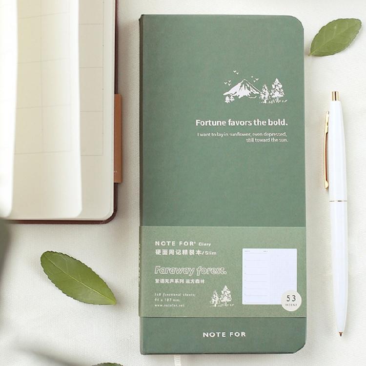 Leichtes Design Wochenplaner Notizbuch mit selbst auszufüllendem Layout und Recyclingpapier für Reiseaufzeichnungen
